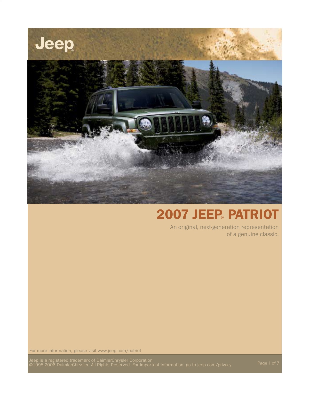 2007 Jeep Patriot Brochure Page 5